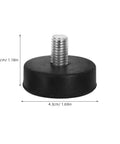 Close-up of a single piece from 12 Piece Adjustable Furniture Leveling Feet With M10 Screw Thread, Grippy Rubber Pads For Non Slip Shock Absorption.
