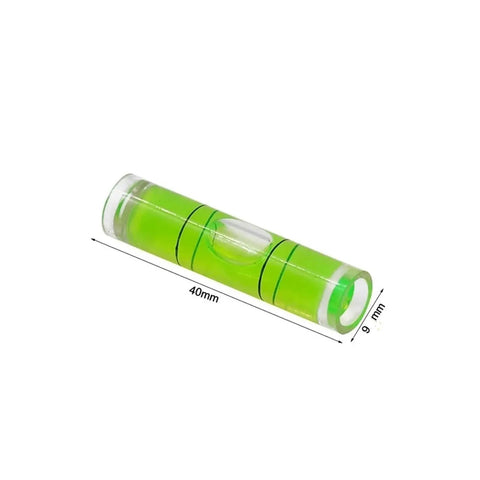 Strip Bubble Level Vial, High Precision Horizontal Spirit Level Bead(Large 5PCS) in green plastic measuring 40mm x 9mm.
