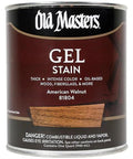 Top Tier 12 Pack 1 Qt American Walnut Oil Based Gel Stain Heavy Duty Wood Covering No Sweat Application visible in can packaging.