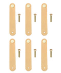 Six Pack Leather Drawer Pulls For Dresser And Cabinet Soft Leather Knobs Khaki Color With Easy Screw Installation