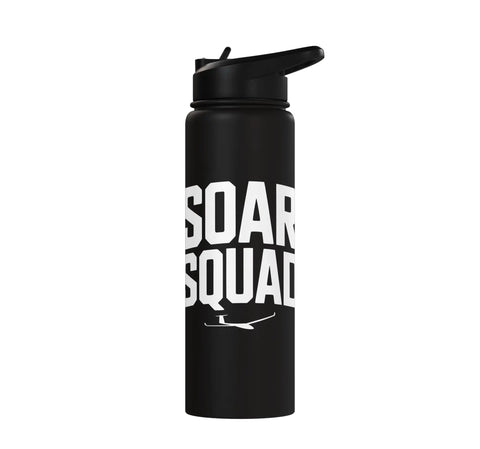 Glider Club Water Bottle for Sailplane Crew and Pilots, Stainless Steel Insulated Bottle That Keeps Drinks Cold on Thermal Lifts