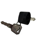 Heavy Duty Electric Pallet Jack Key For Cbd-Li Series Replacement Switch Ignition Start Control Handle Remote close-up with keyring