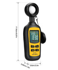 Digital Illuminance Meter Handheld Light Meter With Ambient Temperature Range 0 To 200000 Lux 4 Digit Color LCD Screen Min Max Readings