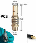 MIG Welding Nozzle Tips.030 Inch 0.8mm With Non Stick Ceramic Coating Pro Grade Kit dimensioned view of gas diffuser