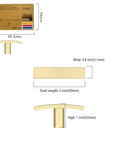 Dimensions of Brushed Gold Cabinet Knob 2 Inch Single Hole Zinc Alloy T Bar for Kitchen Cabinets, comparing with credit card