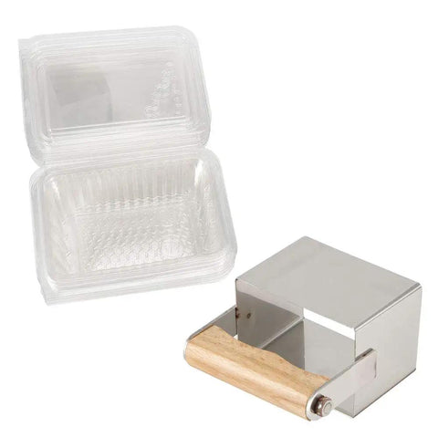 Stainless Steel Comb Honey Cutter And Scraper With Plastic Box Beekeeping Tool showcasing durable construction and handling boxes.