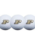 Purdue Boilermakers Golf Ball 3 Pack For Serious Players, Durable Two Piece Cover Balls With Collegiate Trademark