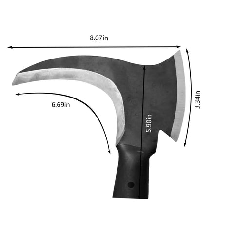 High Manganese Steel Double Scythe With Wooden Handle For Outdoor Weeding And Grass Mowing Heavy Duty Grass Sickle blade dimensions