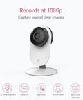 1080P Wireless IP Home Security Camera System with AI Vision, white body, records at 1080P, night vision, activity alerts