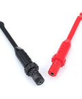 Two Pack Multimeter Test Lead Set With Wire Piercing Probes And Insulated Back Probes For Diagnostic Electrical Testing in red and black