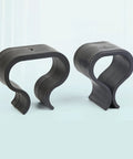 All Purpose Sofa And Furniture Clip Set For Rattan And Wicker, Heavy Duty Patio Chair Fasteners shown in black EVA material
