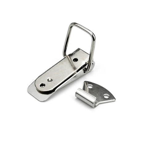 Rock Solid Stainless Steel Tool Box Latch Lock Heavy Duty Door Catch Industrial Cabinet Hardware With Slick Flat Button Design Built Tough As Nails For Daily Shop Use And Secure Gear Storage