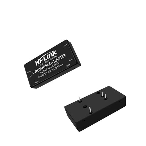 Straight Up Reliable 10W DCDC Isolated Switching Converter Step Down Power Supply Module 24V To 5V 2A in black, compact design.