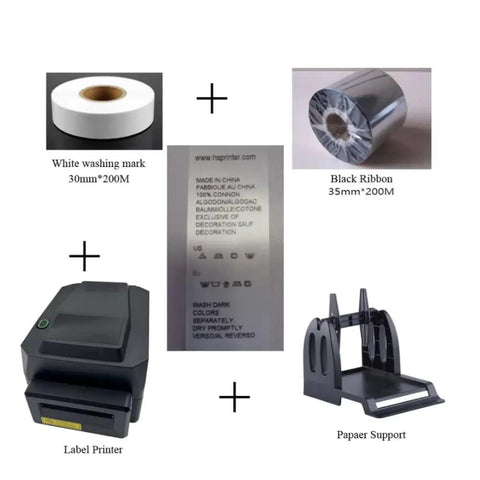 Heavy Duty Thermal Transfer Label Printer With Smooth 200 DPI Output And Zero Sweat Quiet Hustle Plug And Play Usb Lan Serial Port Setup For Wash Care Tags Jewelry Barcode Shipping Roll Straight Up Dependable with labels and paper support.