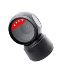 1D 2D QR Barcode Scanner With Buzzer And LED Indicator Automatic Omnidirectional Desktop Reader in black with red LED lights