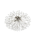 Four Light Convertible Wall Sconce With Straight Up Stunning Polished Nickel Finish Measuring 20 Inches Wide By 10.75 Inches High overhead view with crystal accents.