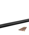 2 Pack Free Hanging T Shelf Brackets Beefy Heavy Duty Steel Knee Wall Hidden Granite Countertop Support For Floating Shelves And Vanities DIY Projects Includes Screws 18 Inch, showing black steel bracket with screws