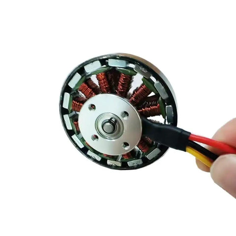 Close-up of a brushless motor from the Beefed-Up 360KV And 750KV Brushless Motors Pack With 4-Piece 30A Opto ESCs For 2-4S Drones.