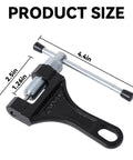 Heavy Duty Chain Breaker Tool For 420 428 520 525 528 530 Chains Universal Motorcycle Dirt Bike ATV Quad Go Kart Bicycle Scooter Chain Splitter Kit For Quick Maintenance, showing tool dimensions
