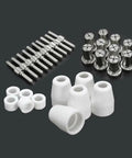 Complete 30 Piece Torch Parts Kit For Plasma Cutters Ready To Go And Compatible With L Tec JG 40 WSD LG40 PT31 And Other Models Durable Consumables