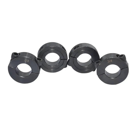 Beefy Double Split Shaft Collar 7/8 Inch Bore, For A Tight Hold, 1-5/8 Inch Outer Diameter, 1/2 Inch Height, Black Oxide Carbon Steel Clamp Style