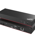 Rock Solid Thunderbolt 4 Docking Station For Laptops Drives Four 4K Monitors With Boss 230W Power Delivery, USB-C ports visible.