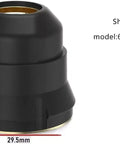 Close-up of a shield cup model 60389, size 29.5mm diameter, 28mm height, in the 24 Piece Plasma Torch Tip Kit For Chicago Electric 95136 95539 95413 60767 97994 And Campbell Hausfeld WC602002AV WC602004AV Plasma Cutters With 0.8mm Tips And 0.031 Inch Electrodes Including Protective Device And Replacement Parts.