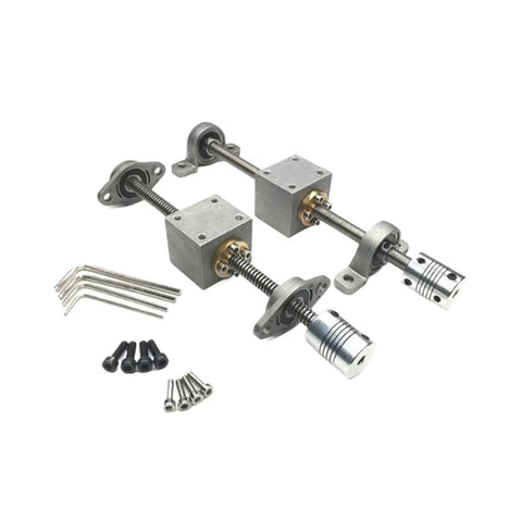 Kick Your CNC Project Up A Notch With This Heavy Duty T20 Lead Screw Kit Featuring Precision Ball Nut And Holder For Smooth Vertical Motion Plus 900mm Length And 4mm Drive Pitch; CNC screw kit