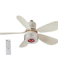 3 in 1 LED Smart Ceiling Fan Light with BT Speaker Remote (40W White) showing blades and remote control.
