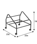 Heavy Duty Office Chair Dolly That Rolls Smooth Rolling Transport Cart For Moving And Repositioning Desk Chairs, Fits Model B1400, 19 Inch Height, black steel dolly, 22 x 23 in footprint