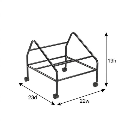 Heavy Duty Office Chair Dolly That Rolls Smooth Rolling Transport Cart For Moving And Repositioning Desk Chairs, Fits Model B1400, 19 Inch Height, black steel dolly, 22 x 23 in footprint