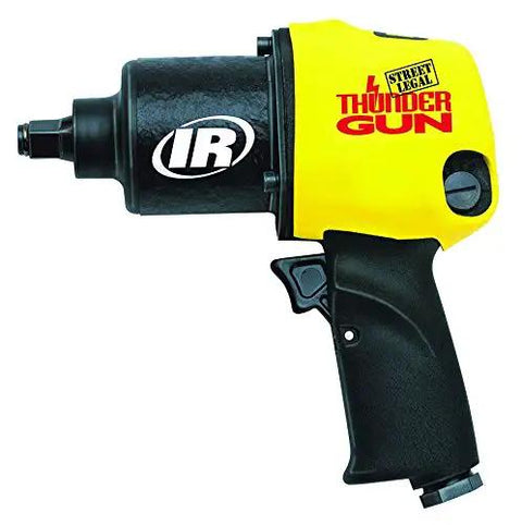 Precision Crafted Half Inch Drive Pneumatic Impact Wrench Producing Six Hundred Twenty Five Foot Pounds Of Torque At Ten Thousand Rpm For Pit Crew Hustle And Grease Monkey Daily Runs, showing black and yellow design.
