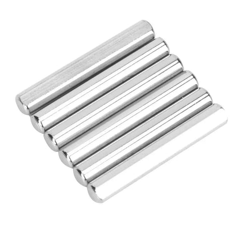 Stacked Six Pack Stainless Steel D Shafts 40mm By 6mm For Toy Cars And Robots Ground Drive Fit Axles With Anti Slip Flat Sided Profile