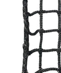 Close-up of black knotless mesh in Baseball Batting Cage Net Only For Pro Garage Softball Training With Side Entrance UV Stabilized