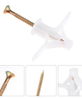 Expansion Screw Set For Gypsum Drywall And Hollow Wall Anchors M8x38 Screws 100 Piece Nylon Plastic Anchors For DIY