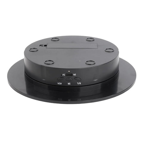 Electric Rotating Display Turntable For Product Photography Shows With Smooth 360 Degree Spin And Adjustable Speed Settings At 8 15 Or 30 RPM Plus Precise Angle Control For Epic Social Media Videos, black ABS design.