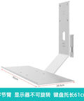 Heavy Duty Aluminum Wall Mounted Monitor Arm With Adjustable Keyboard Tray, features a 61cm keyboard tray and solid aluminum design.