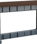 Premium Espresso Black Outdoor Bench Zero Tools Needed With Quick Click And Lock Assembly side view showcasing durable frame and easy assembly.