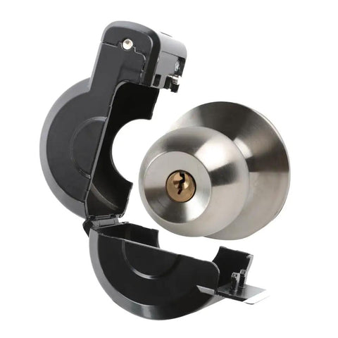 Code Lockout Door Knob Device Cover No Key Needed to Disable Doorknob From Outside Without Drilling, Temporary Bedroom Door Lock for Home