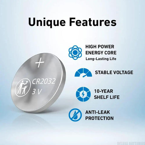 Hyundai Key Fob Replacement Batteries Pack Of 2 For Remote Fobs Quick Power Boost features CR2032 3V battery with unique benefits