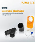 Heavy Duty Flexible Clear Dust Collection Hose Kit Featuring 4 Inch By 20 Feet Tubing Cone Reducer Elbows Fittings And Blast Gates for integrated blast gates and connectors.