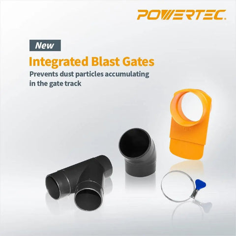 Heavy Duty Flexible Clear Dust Collection Hose Kit Featuring 4 Inch By 20 Feet Tubing Cone Reducer Elbows Fittings And Blast Gates for integrated blast gates and connectors.