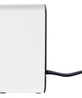 Side view of Desk-Friendly 250W Personal Space Heater For Desks And Small Rooms, Tiny But Mighty White Mini Heater
