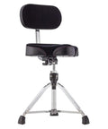 Super Smooth Height Adjustable Drum Throne With All Day Comfy Backrest And Non Slip Rubber Feet Rock Solid Build For Piano Guitar And Home Rehearsals Built Tough for players of all levels in matte black.