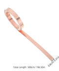Straight Up Pure Copper Welding Strips For Ev Battery Packs And Power Modules smooth thin roll measuring 500cm length and 0.8cm width.