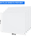Super Sticky Tacky Floor Mats Grab Dirt And Dust From Shoes Like A Charm Perfect For Cleanrooms Hospitals Labs Homes And Job Sites Large 24 By 36 Inch Adhesive Pads In Case Of Five Mats With Thirty Sheets Each White image showing pack of five mats with size indication.