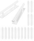 Self Stick Push Pull Helper White Hidden Cabinet Handle Made From ABS Plastic Ideal For Doors Windows Wardrobes And Cabinets Provides Instant Drawer And Furniture Handle Solution Set Of 20.