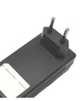 Universal Cordless Vacuum Charger for VC6 and Karcher Models 30V 0.6A plug adapter close-up, EU plug, black finish