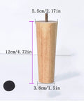 Oak Solid Wood Tapered Sofa Legs With Pre Drilled M10 Bolt Four Pack Replacement Legs For Couch Cabinet Dresser And Desk Veal Color