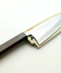 Natural Magnolia Wood Saya Cover For Deba Knife 6.5 Inch With Safety Pin Dope Handcrafted Japanese Wooden Sheath displayed laying flat